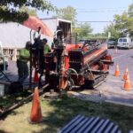 Environmental Horizontal wells being installed by a horizontal drill