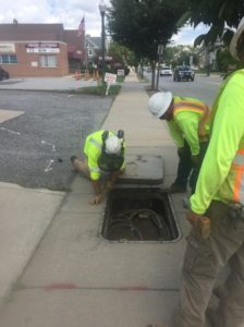 Inspecting subsurface utilities by removing surface covers prior to layout of the horizontal well path.