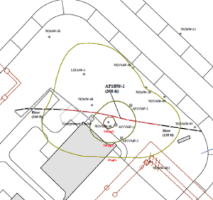 Petroleum Plume Prior to Horizontal Biosparging – Area 1