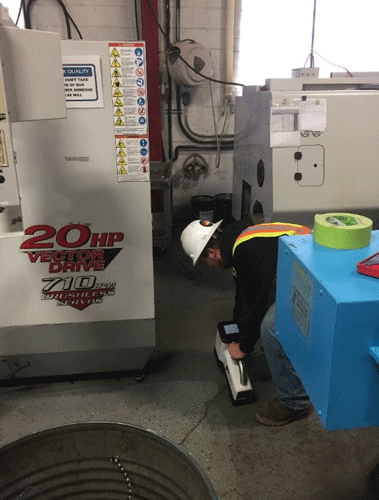 Locating the drill bit beneath the manufacturing facility during directional bore advancement.