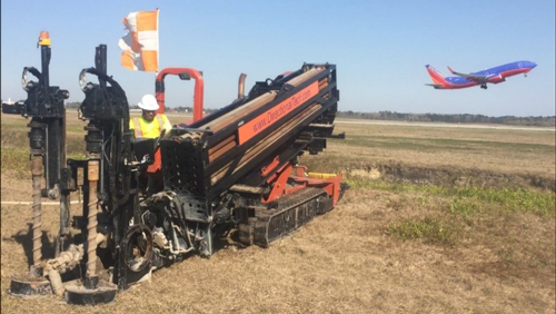 Horizontal directional drilling for installation of horizontal biosparge wells. 